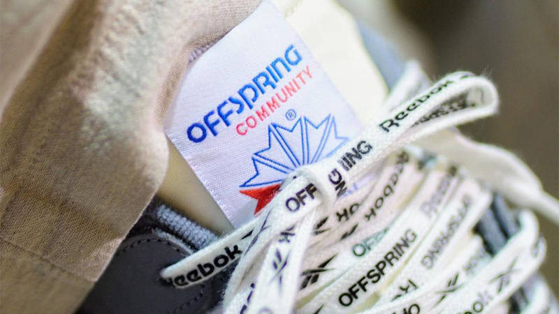 Offspring x Reebok Workout Grey Closeup