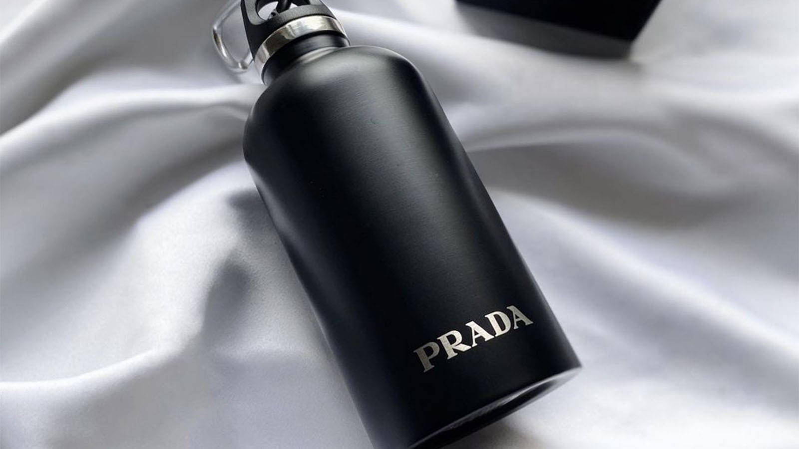 Prada Logo-Print Steel Water Bottle Feature