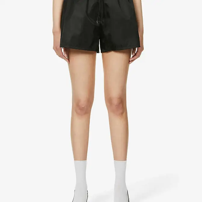 Prada Re-Nylon Branded High-Rise Shell Shorts, Where To Buy