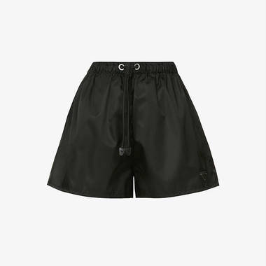 Prada Re-Nylon Branded High-Rise Shell Shorts