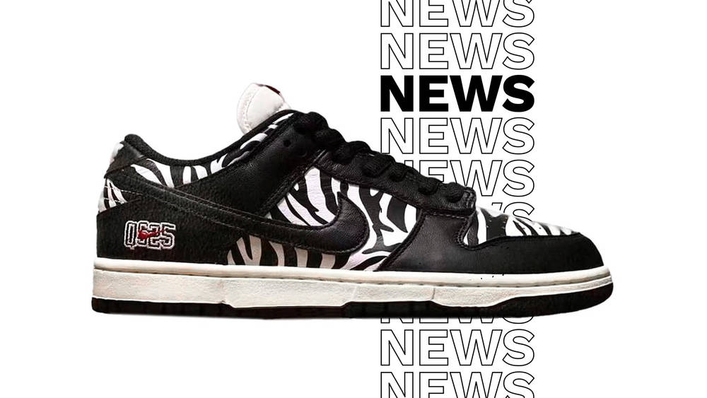 Image via wavegod_thelegend Quartersnacks x Nike SB Dunk Low Zebra