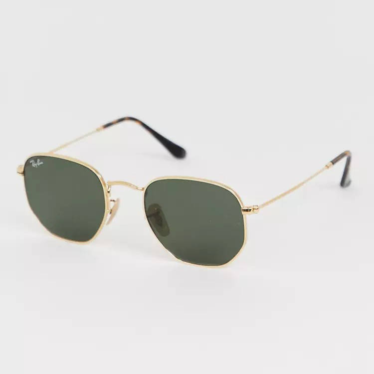 Ray-Ban Hexagonal Sunglasses Gold