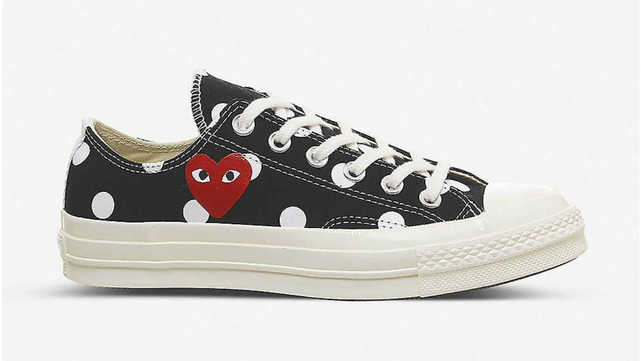 CDG PLAY X CONVERSE CHUCK 70 POLKA DOT BLACK