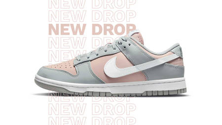 The Nike Dunk Low "Soft Grey" Is Beautifully Contrasted With Pink Hues