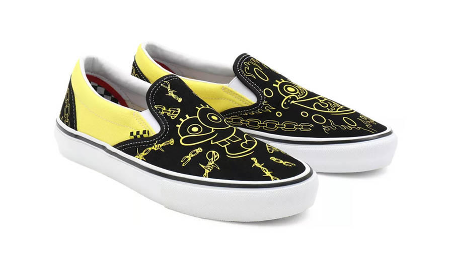 vans slip on spongebob yellow