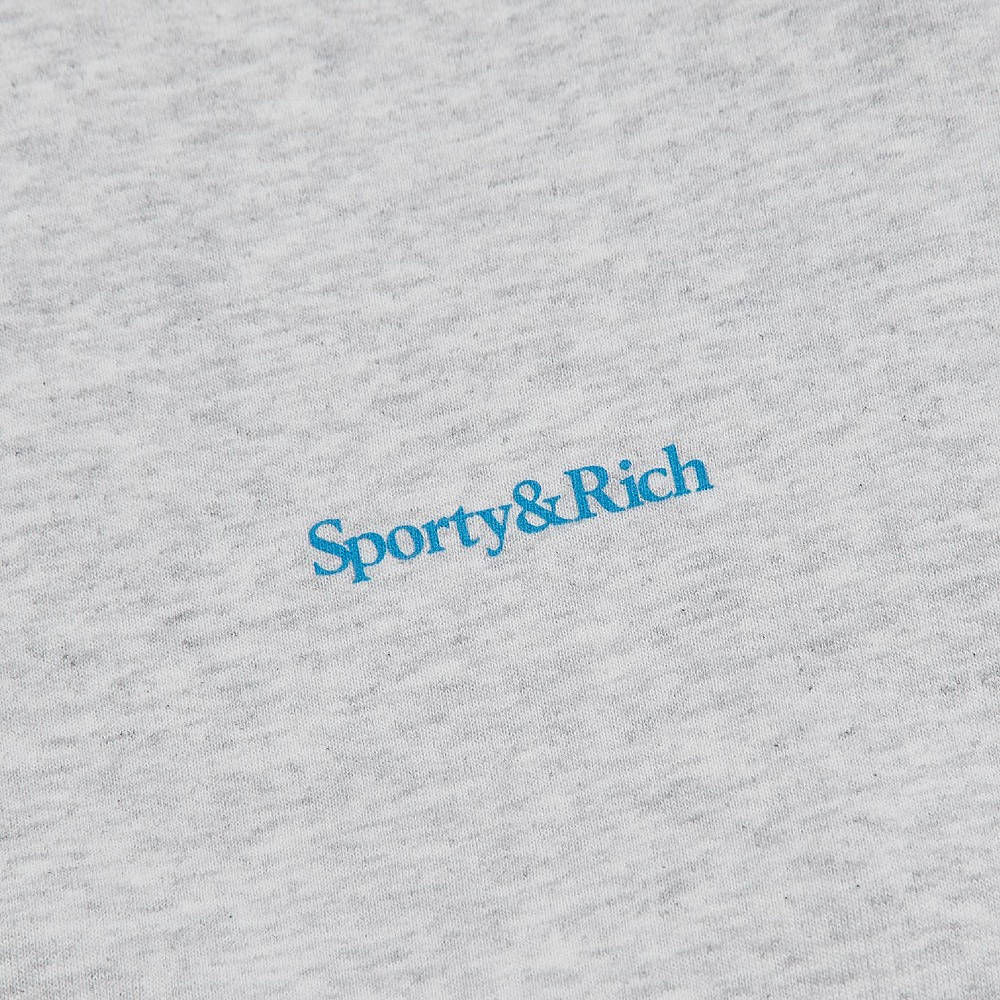 Sporty & Rich Drink Water Sweatshirt Grey Detail