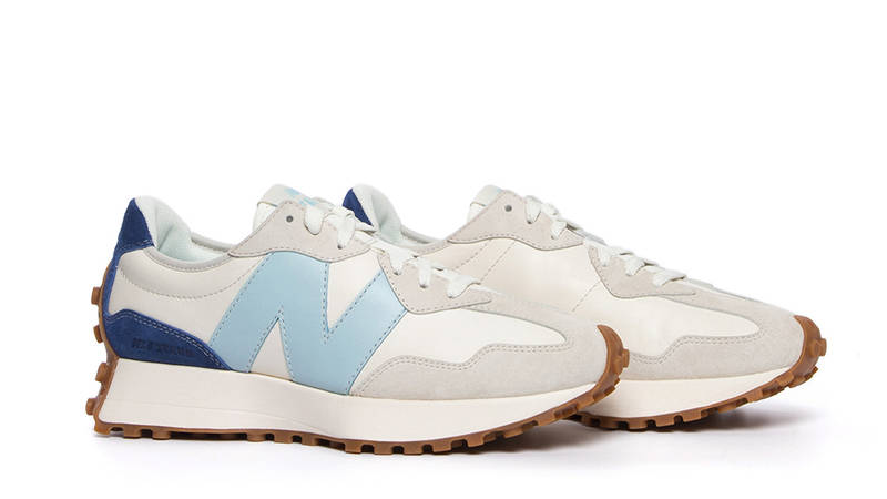 STAUD x New Balance 327 White Grey Front