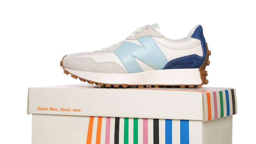 STAUD x New Balance 327 White Grey Pack