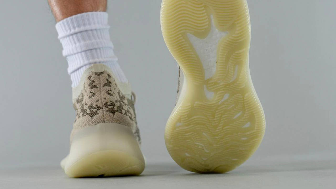 yeezy 380 pyrite on feet