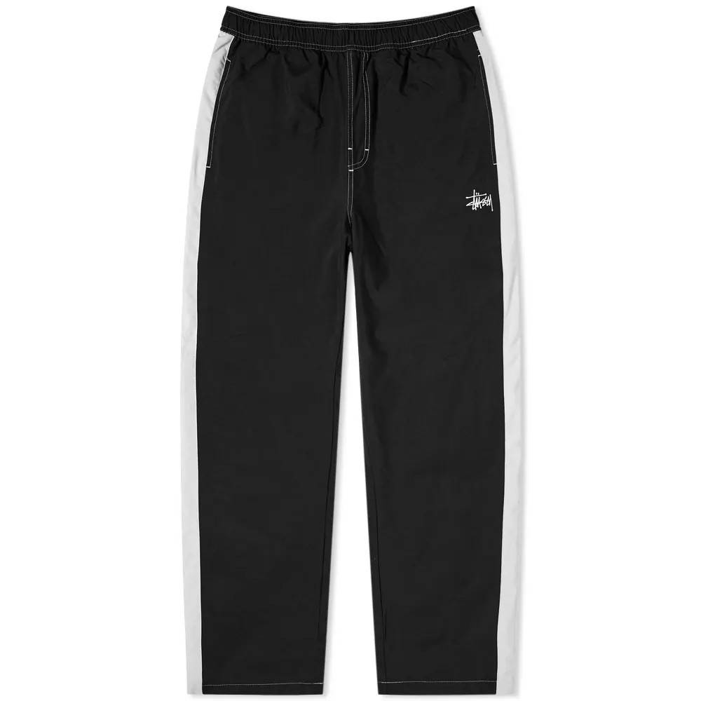 Stussy Panel Relaxed Track Pant - Black | The Sole Supplier