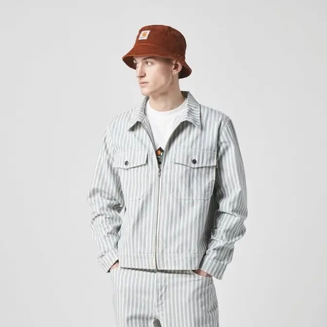 stussy stripe garage jacket Lサイズ Gジャン/デニムジャケット ジャケット/アウター メンズ 【限定品】