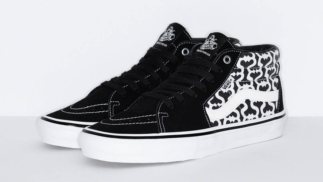 Supreme x Vans Skate Grosso Mid Black Front
