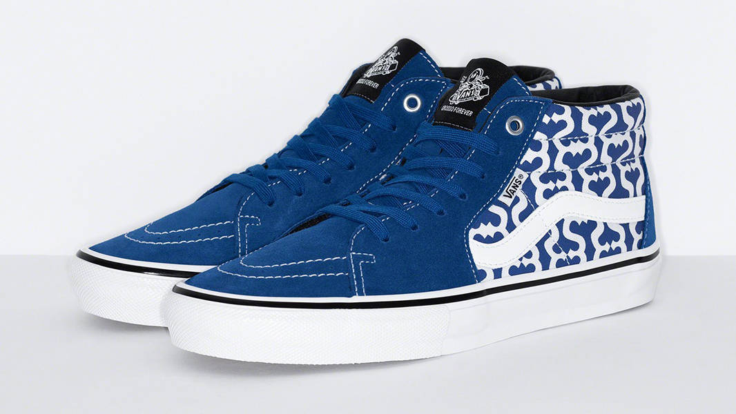 Supreme x Vans Skate Grosso Mid Navy Front