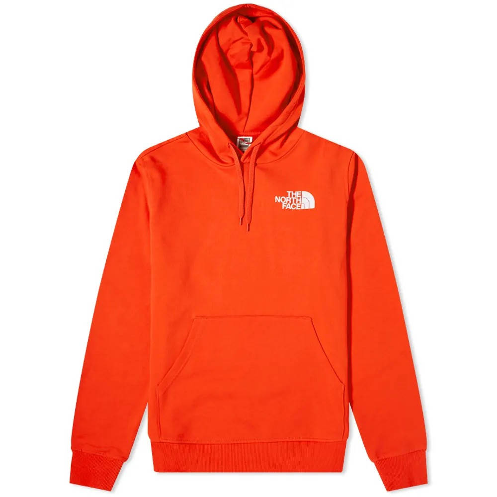 The north clearance face orange hoodie