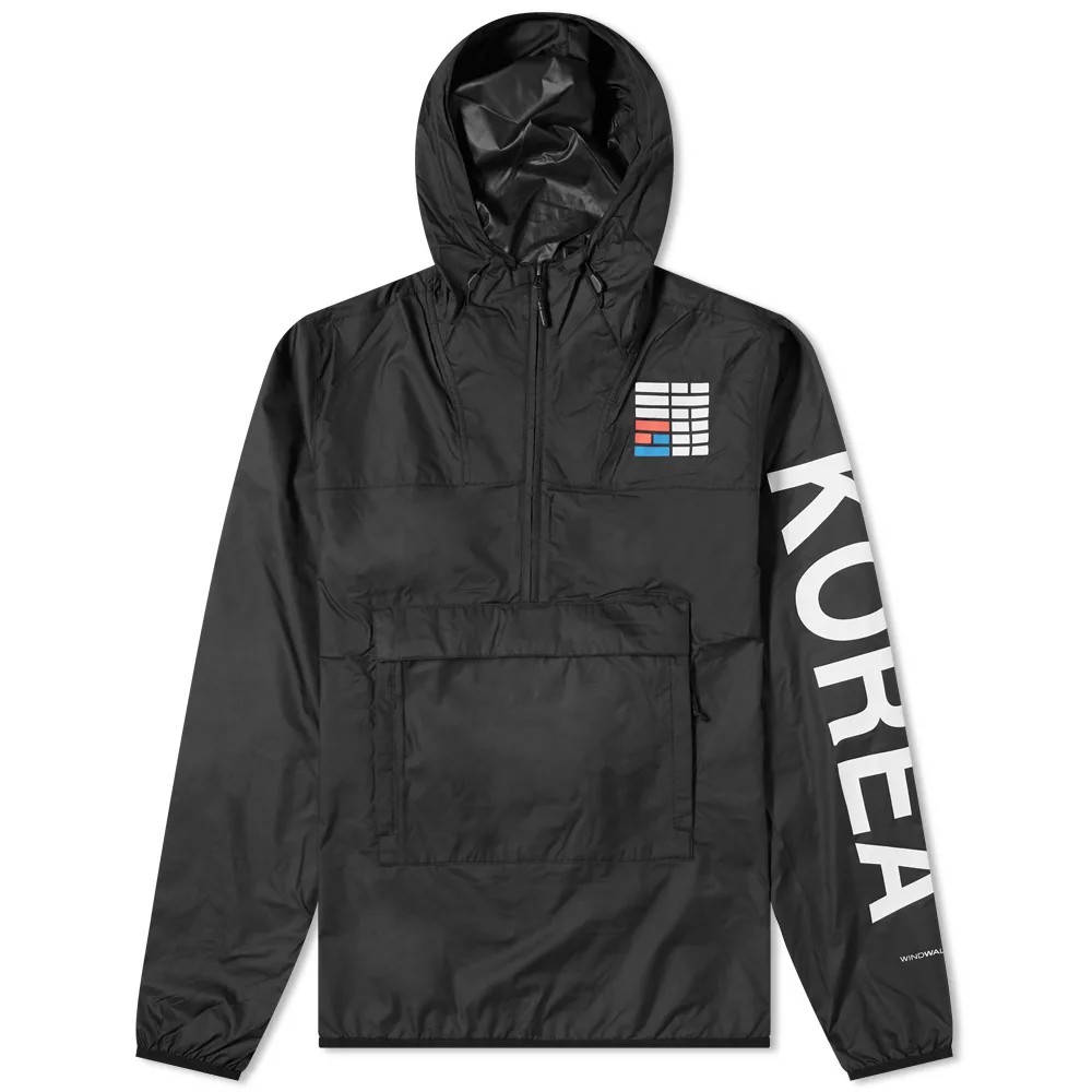 Huf regional tour cheap black mens anorak jacket