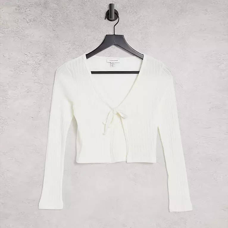 Topshop Cosey Rib Cardigan