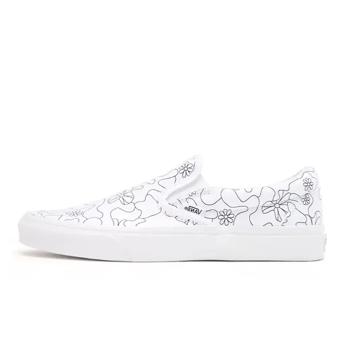 Vans daisy slip on sale on