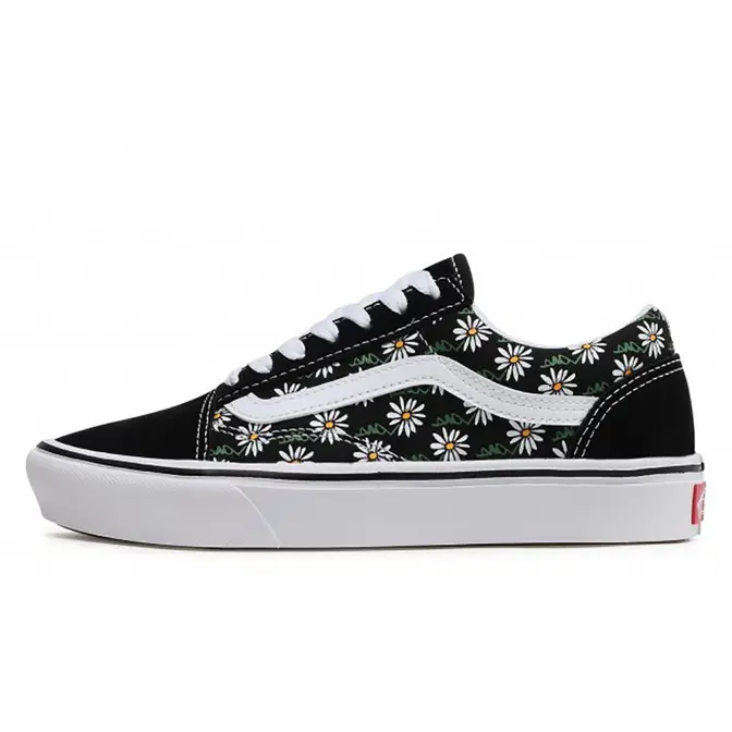 Vans deals black flower