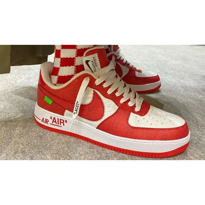 Virgil Abloh x Louis Vuitton x Nike Air Force 1 Red, Where To Buy
