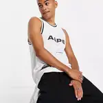 AAPE Logo Co-Ord Basketball Jersey White