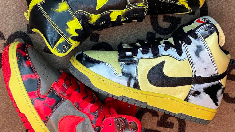 Image via teddysoles Nike Dunk High "Acid Wash"