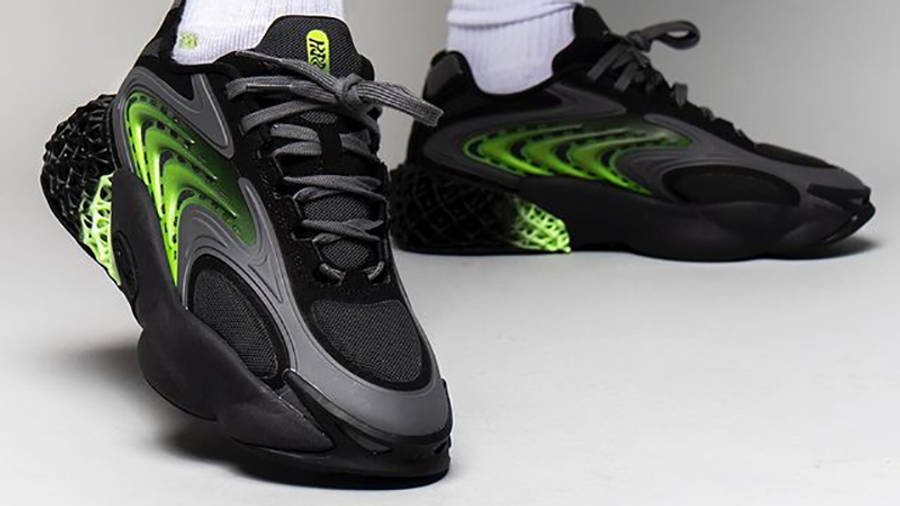 adidas 4D Cush Carbon Solar Green LWO94 On Foot