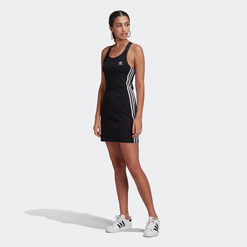 adidas Adicolor Classics Racerback Dress - Black | The Sole Supplier