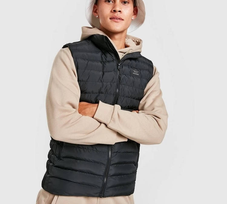 adidas gilet mens black