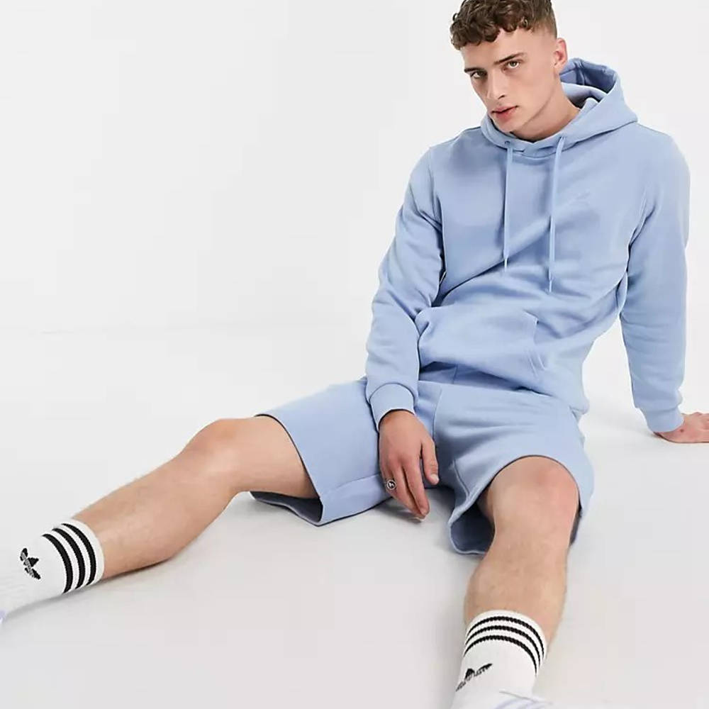 adidas Originals Trefoil Marshmallow Hoodie - Blue | The Sole Supplier