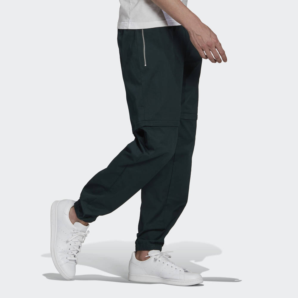 adidas RYV Cottom Twill 2-in-1 Tracksuit Bottoms - Green Night | The ...