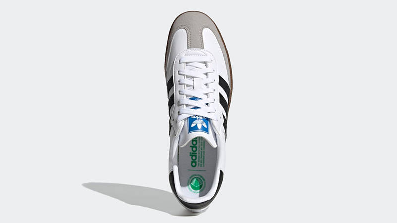 adidas Samba Vegan White Black Gum H01877 Top