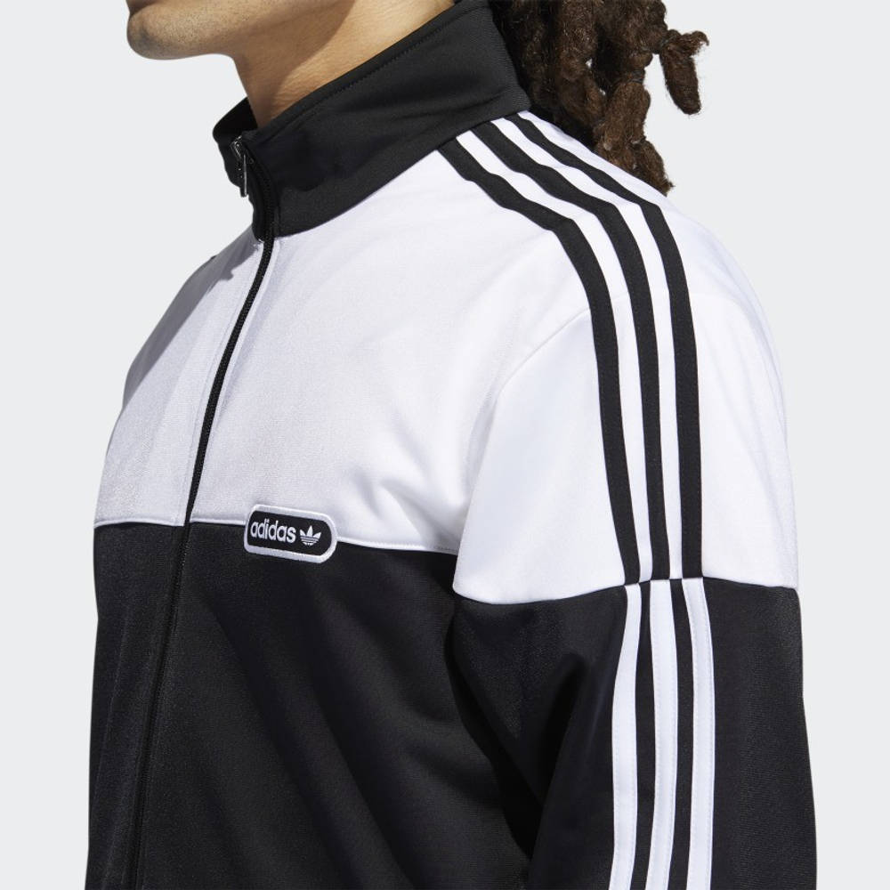 adidas Split Firebird Track Top - Black | The Sole Supplier