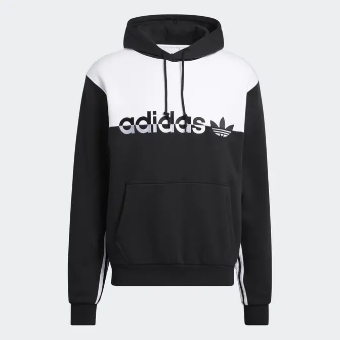 Black white split hoodie best sale