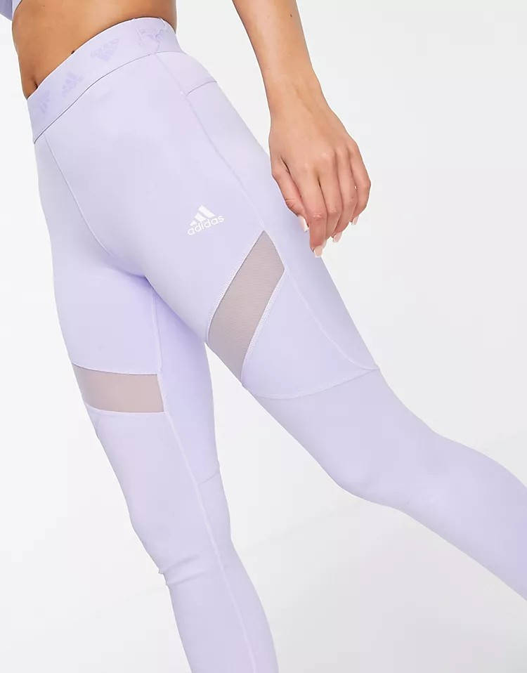 adidas women's mesh legging alumina sand black