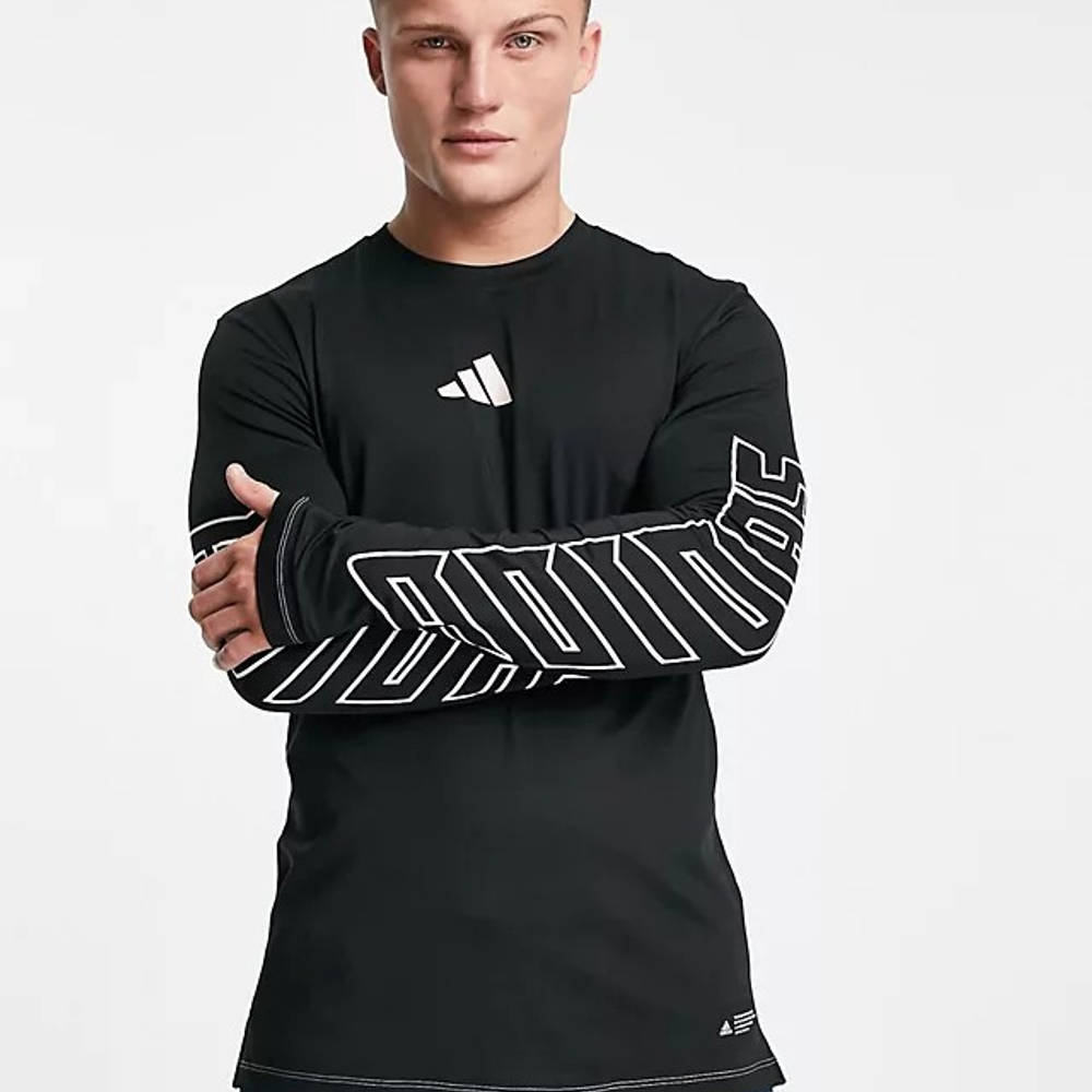 adidas Training Long Sleeve Top - Black | The Sole Supplier