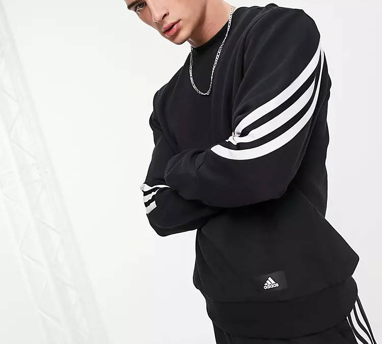 adidas 3 stripe wrap sweatshirt