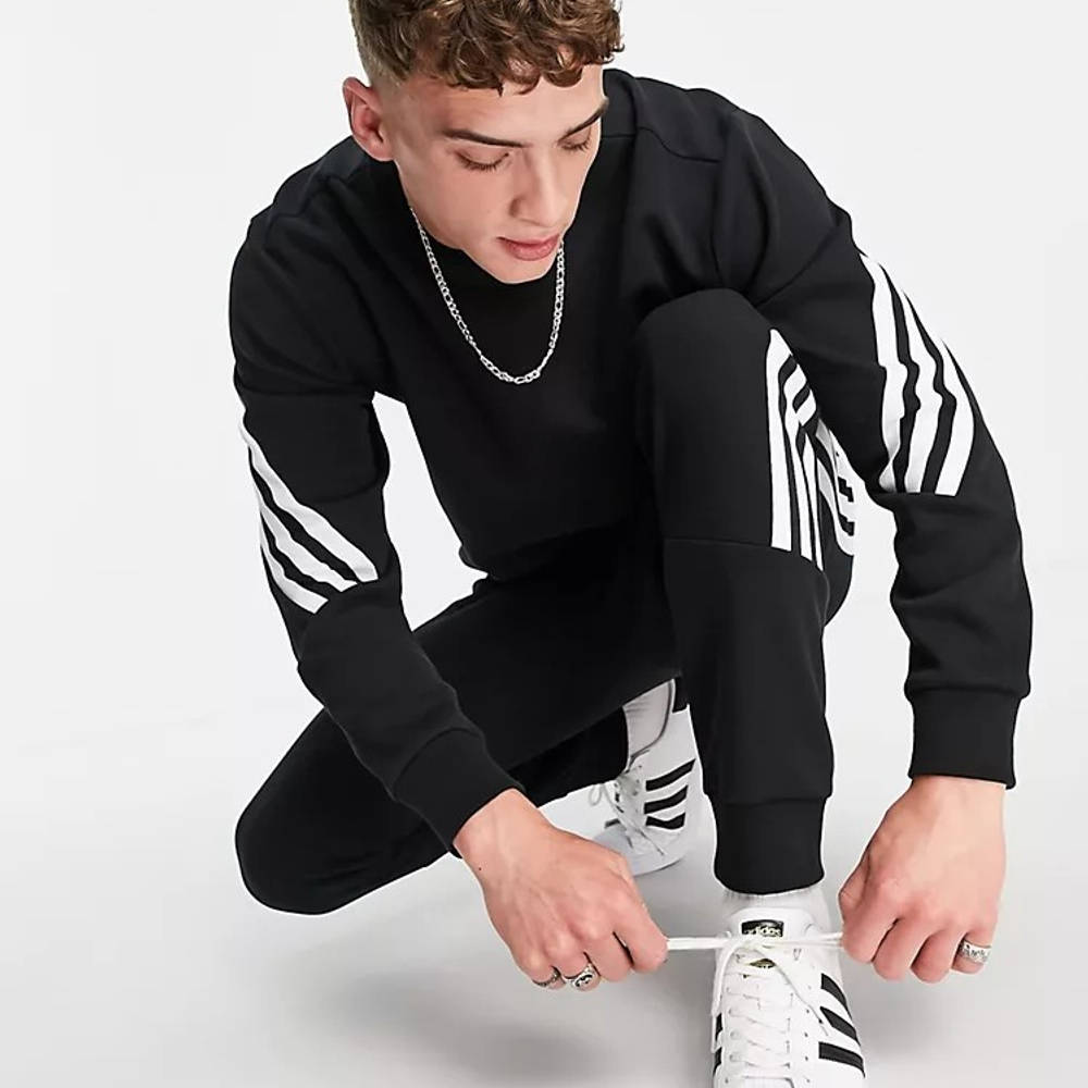 adidas 3 stripe wrap sweatshirt