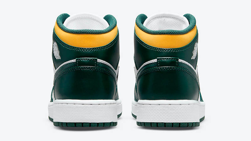 Air Jordan 1 Mid Green Yellow 554725-371 Back