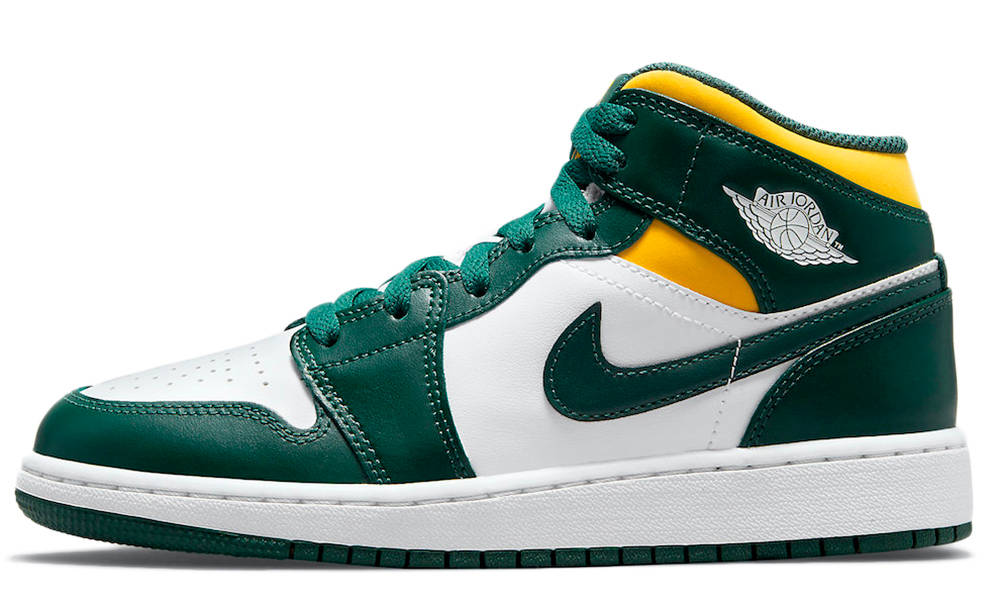 Air Jordan 1 Mid Green Yellow 554725-371