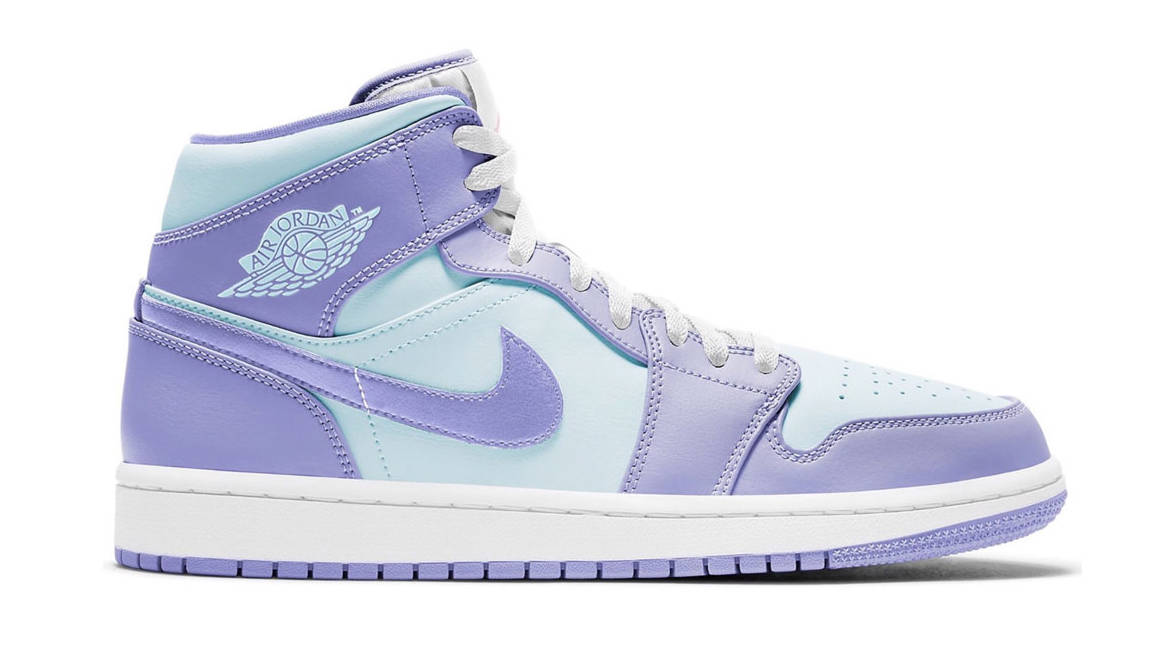 Air Jordan 1 Mid GS Purple Aqua