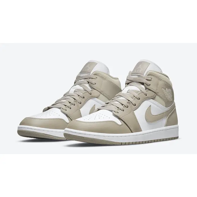 Air Jordan 1 Mid Linen White | Where To Buy | 554724-082 | The Sole ...