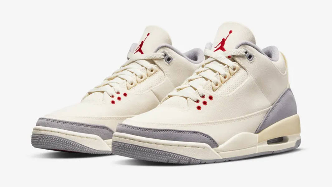 Air Jordan 3 Canvas Muslin DH7139-100 Side