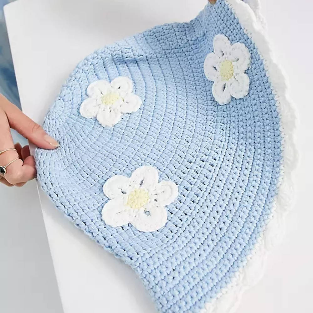 ASOS DESIGN Crochet Bucket Hat