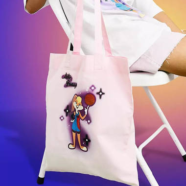 ASOS DESIGN Space Jam 2 Lola Bunny Print Shopper