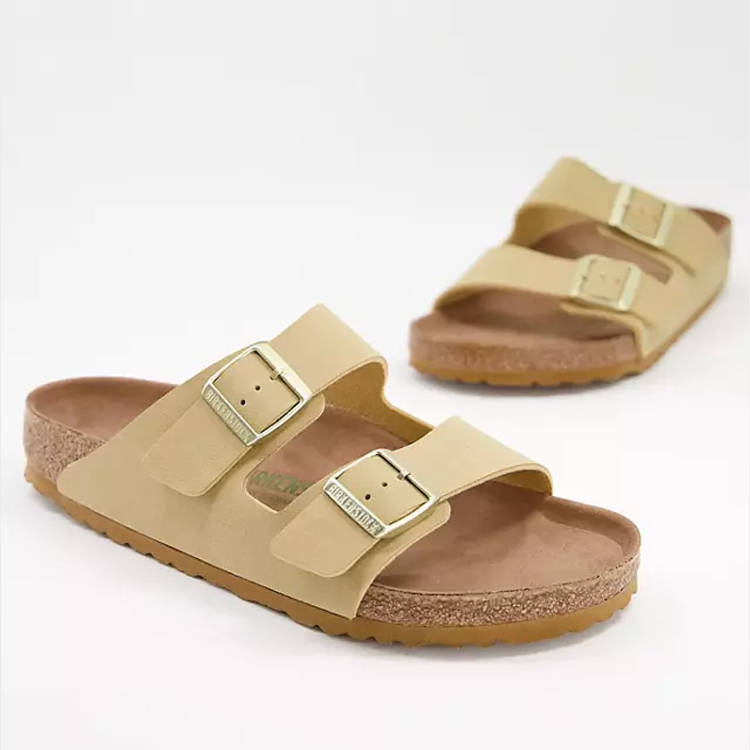 Birkenstock Vegan Arizona Sandals Beige