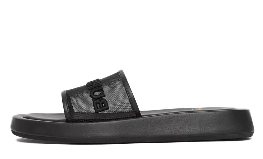 Burberry Embroidered Logo Mesh Slides Black | Where To Buy | 80392501 | The  Sole Supplier