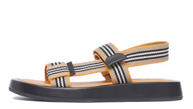Burberry Icon Stripe Sandals Deep Orange