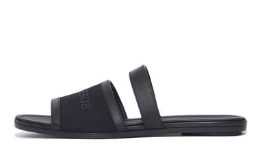 Burberry Logo Print Sandals Black