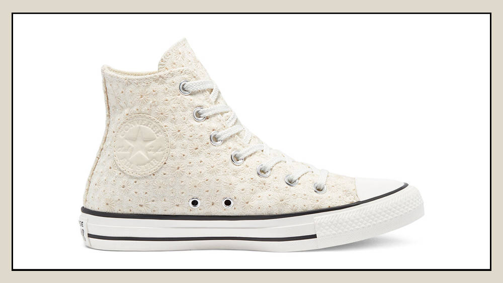Canvas Broderie Chuck Taylor All Star High Top Natural Ivory