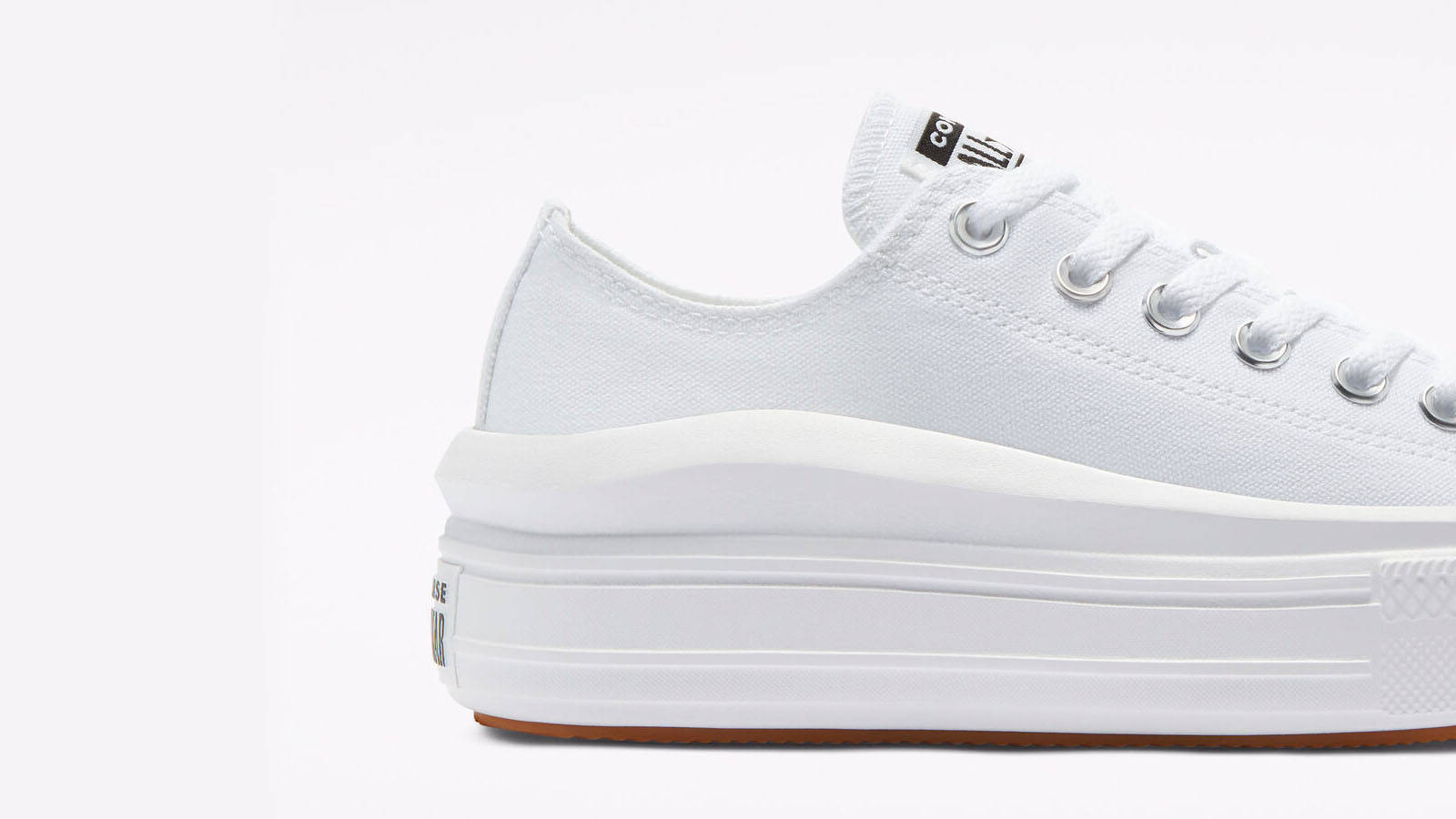 canvas colour chuck taylor all star move low top white